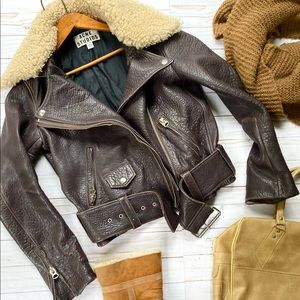 Acne Studios lamb leather shearling jacket